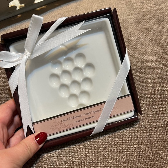 NWT -Set of 2 Olive Oil & Balsamic Vinegar Dipping Dish - Picture 2 of 3